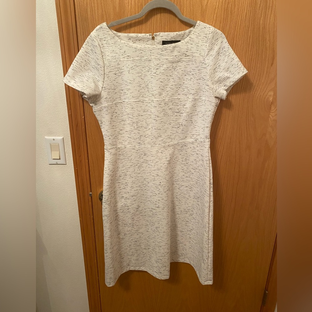 Ivanka trump size 14 white with black accents dress